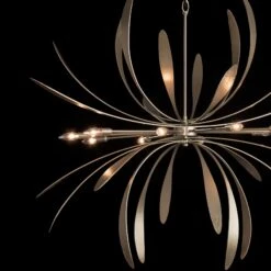 Hubbardton Forge Large Dahlia Chandelier -VERMONT WOODS Large Dahlia Chandelier 2