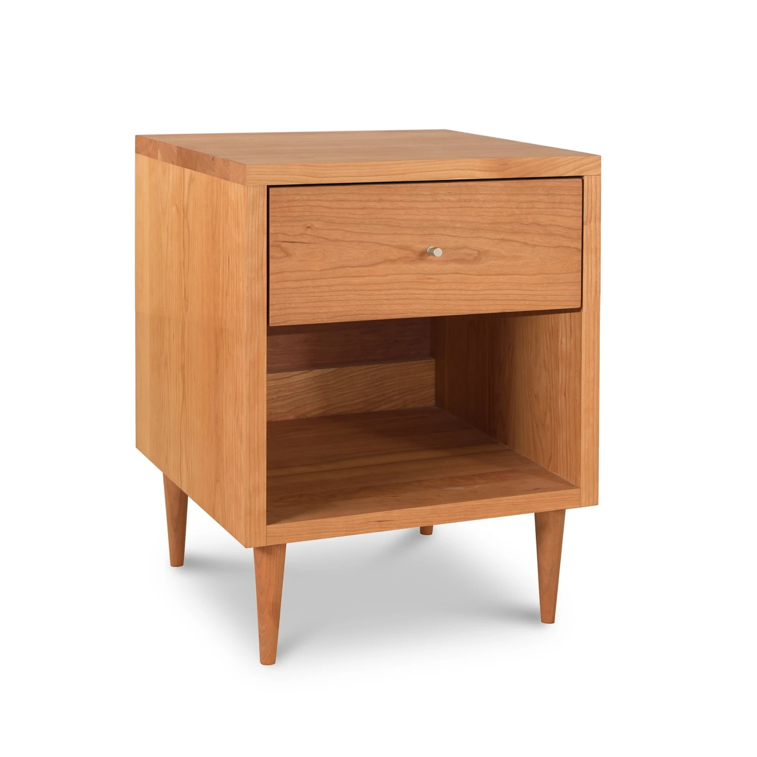 Mid-Century Modern Larssen 1-Drawer Solid Wood Nightstand 3 Mid-Century Modern Larssen 1-Drawer Solid Wood Nightstand