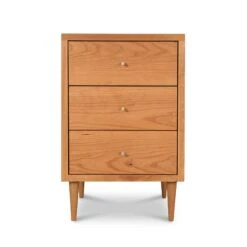 Larssen 3-Drawer Mid-Century Modern Solid Hardwood Nightstand -VERMONT WOODS Larssen 3 Drawer Nightstand 1