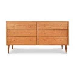 Larssen 6-Drawer Solid Wood Double Dresser 12 Larssen 6-Drawer Solid Wood Double Dresser -VERMONT WOODS Larssen 6 Drawer Dresser 1