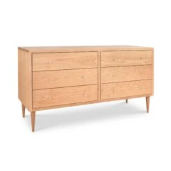 Larssen 6-Drawer Solid Wood Double Dresser 18 Larssen 6-Drawer Solid Wood Double Dresser -VERMONT WOODS Larssen 6 Drawer Dresser Natural Maple