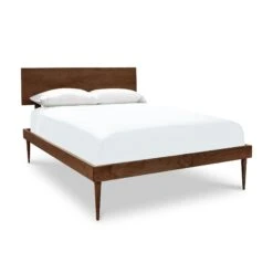 Larssen Handcrafted Vermont Hardwood Mid-Century Modern Bed 19 Larssen Handcrafted Vermont Hardwood Mid-Century Modern Bed -VERMONT WOODS Larssen Bed Queen Natural Walnut
