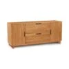 Copeland Furniture Linear Office Credenza - Solid Wood Mid-Century Storage -VERMONT WOODS Linear Cherry Credenza
