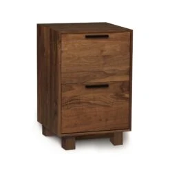 Copeland Furniture Linear Narrow File Cabinet -VERMONT WOODS Linear Walnut Narrow File Cabinet