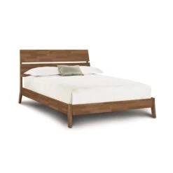 Copeland Furniture Linn Platform Bed -VERMONT WOODS Linn Cherry Platform Bed Queen Saddle Cherry