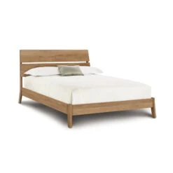 Copeland Furniture Linn Platform Bed -VERMONT WOODS Linn Oak Platform Bed Queen Sand Oak