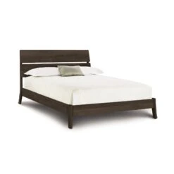 Copeland Furniture Linn Platform Bed -VERMONT WOODS Linn Oak Platform Bed Queen Seared Oak