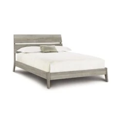 Copeland Furniture Linn Platform Bed -VERMONT WOODS Linn Oak Platform Bed Queen Weathered Oak