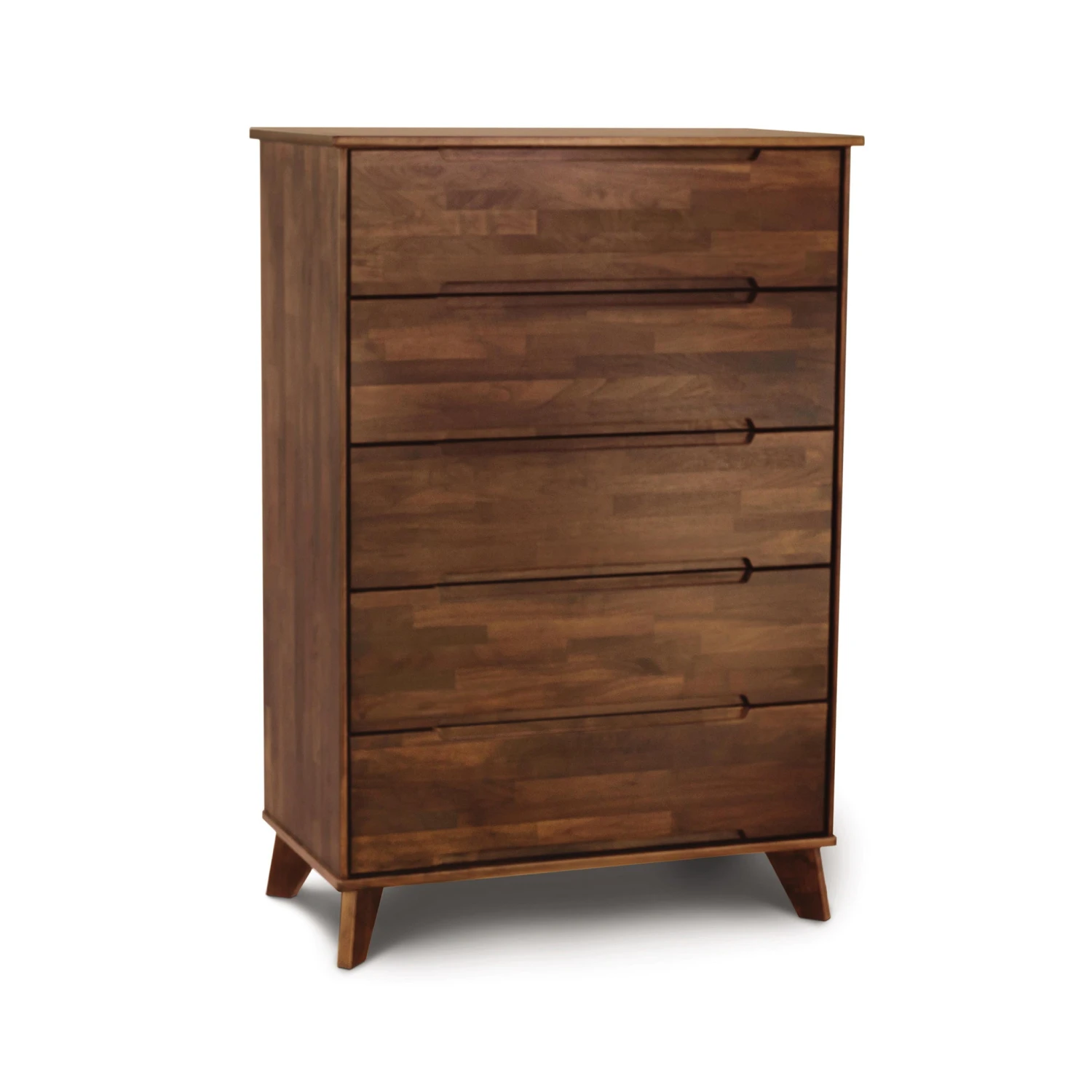 Linn 5-Drawer Wide Chest - Mid-Century Sustainable Hardwood 8 Linn 5-Drawer Wide Chest - Mid-Century Sustainable Hardwood - Image 6