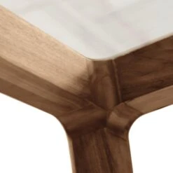 Lisse Glass Top Dining Table -VERMONT WOODS Lisse Walnut Glass Top Table 5