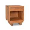 Loft Modern Solid Wood 1-Drawer Nightstand with Enclosed Shelf