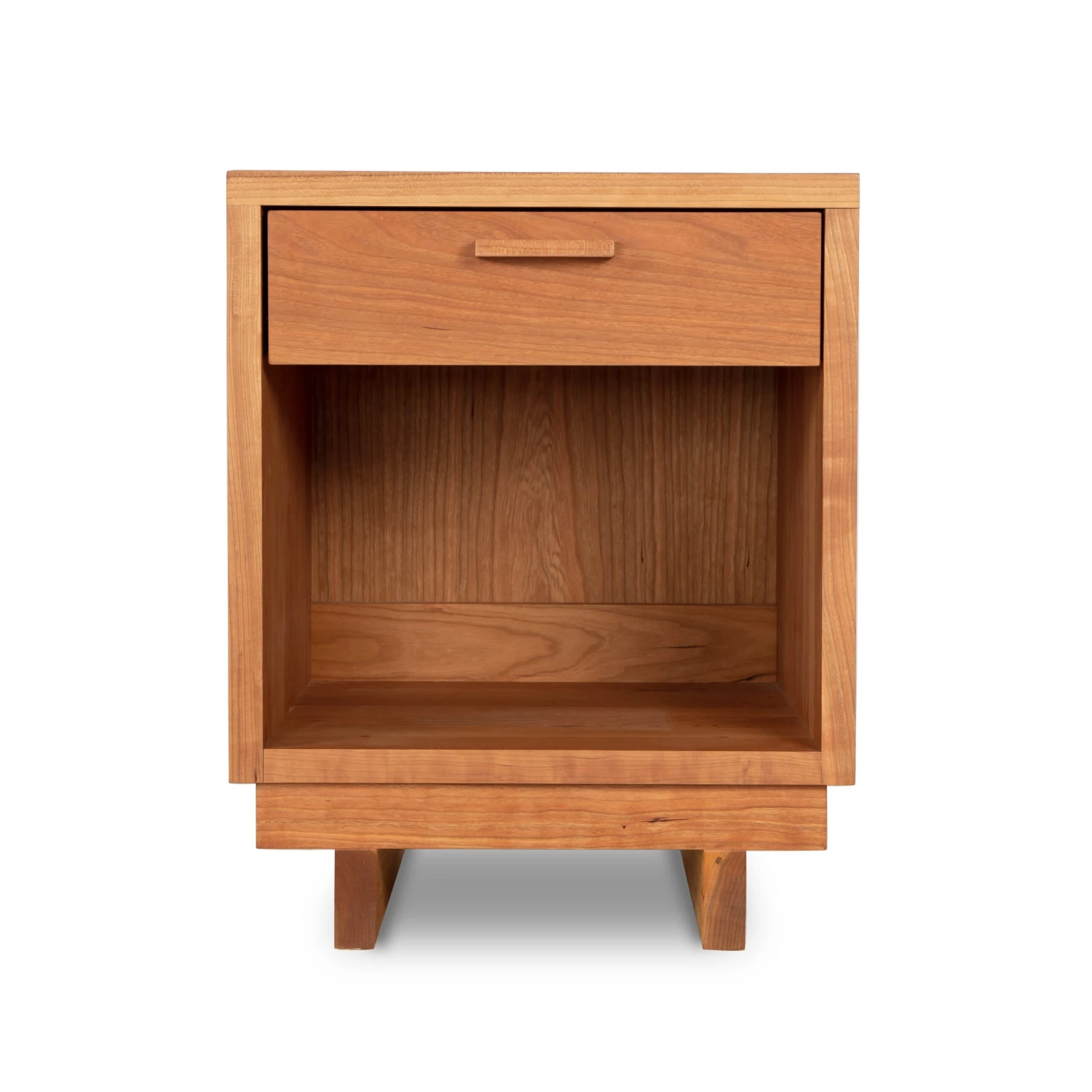Loft Modern Solid Wood 1-Drawer Nightstand with Enclosed Shelf 4 Loft Modern Solid Wood 1-Drawer Nightstand with Enclosed Shelf - Image 2