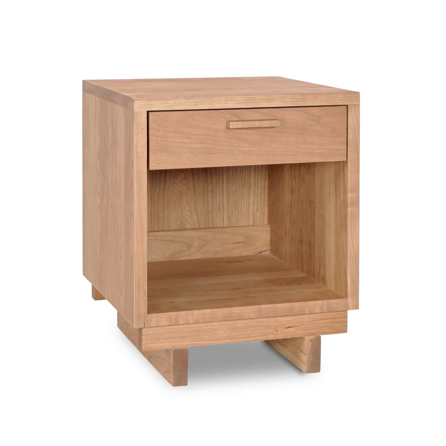 Loft Modern Solid Wood 1-Drawer Nightstand with Enclosed Shelf 12 Loft Modern Solid Wood 1-Drawer Nightstand with Enclosed Shelf - Image 10