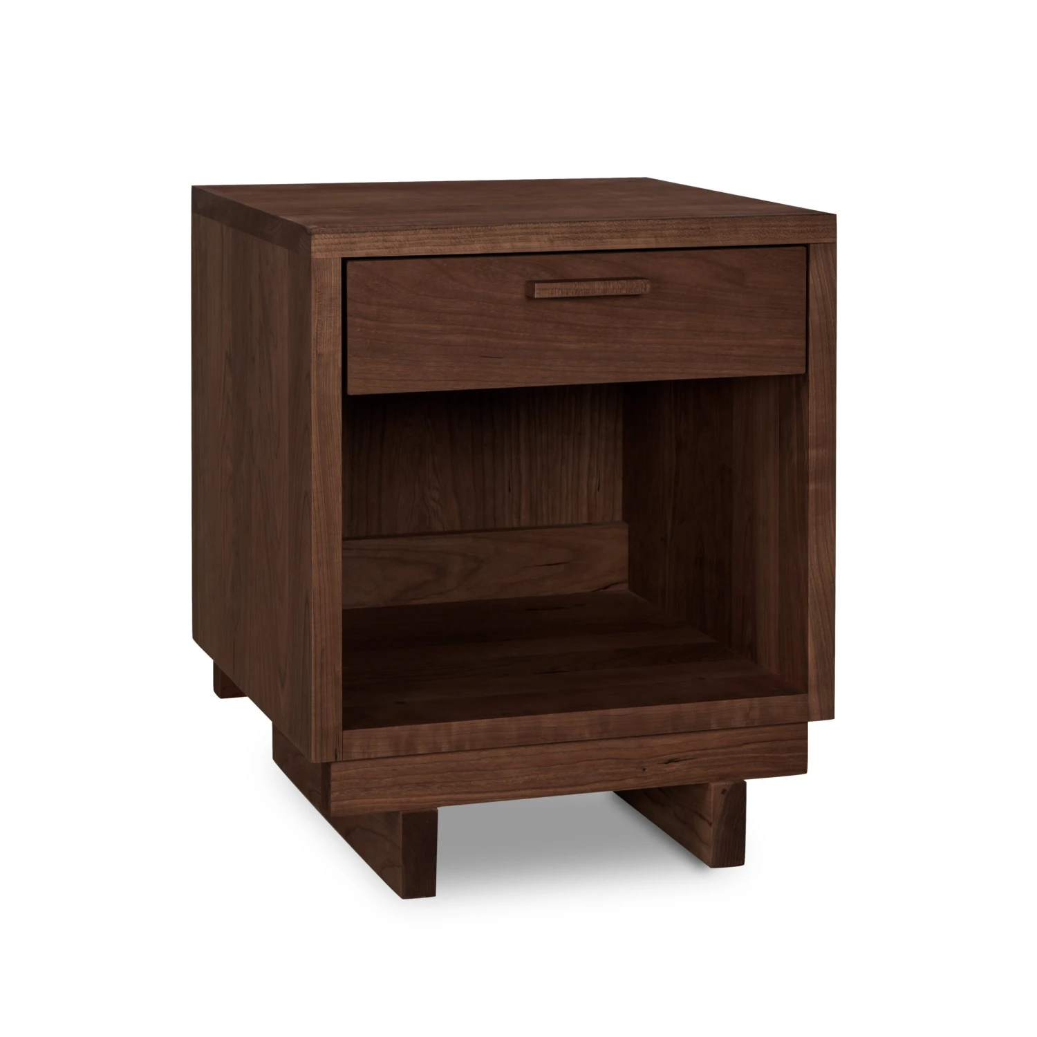 Loft Modern Solid Wood 1-Drawer Nightstand with Enclosed Shelf 13 Loft Modern Solid Wood 1-Drawer Nightstand with Enclosed Shelf - Image 11