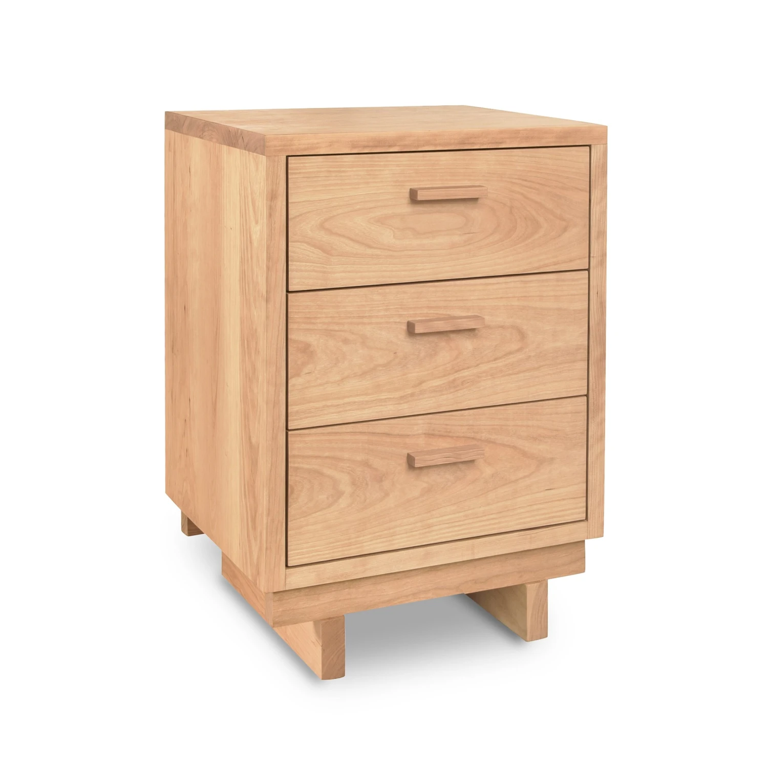 Modern Loft 3-Drawer Solid Wood Nightstand - Customizable Finish 5 Modern Loft 3-Drawer Solid Wood Nightstand - Customizable Finish - Image 3