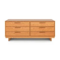 Loft Solid Wood Double Dresser - Handcrafted Modern Bedroom Storage