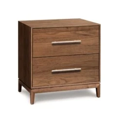 Copeland Furniture Mansfield 2-Drawer Nightstand 13 Copeland Furniture Mansfield 2-Drawer Nightstand -VERMONT WOODS Mansfield Walnut 2 Drawer Nightstand