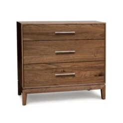 Copeland Mansfield 3-Drawer Solid Wood Chest 11 Copeland Mansfield 3-Drawer Solid Wood Chest -VERMONT WOODS Mansfield Walnut 3 Drawer Chest