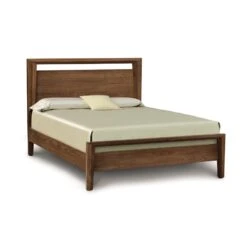 Copeland Mansfield Platform Bed - Solid Wood Arts & Crafts Design -VERMONT WOODS Mansfield Walnut Platform Bed 49 Inch High Natural Walnut cc7ac2e1 564e 4d5d ba37 4cc1fea8c4d0