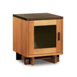 Modern American 1-Door Solid Wood Nightstand
