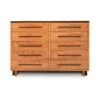 Modern American 10-Drawer Solid Wood Dresser - Handcrafted in Vermont -VERMONT WOODS Modern American 10 Drawer Dresser 1 Symmetrical