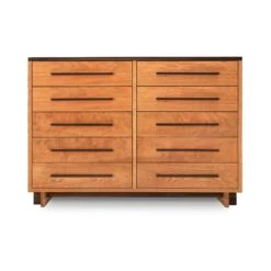 Modern American 10-Drawer Solid Wood Dresser - Handcrafted in Vermont