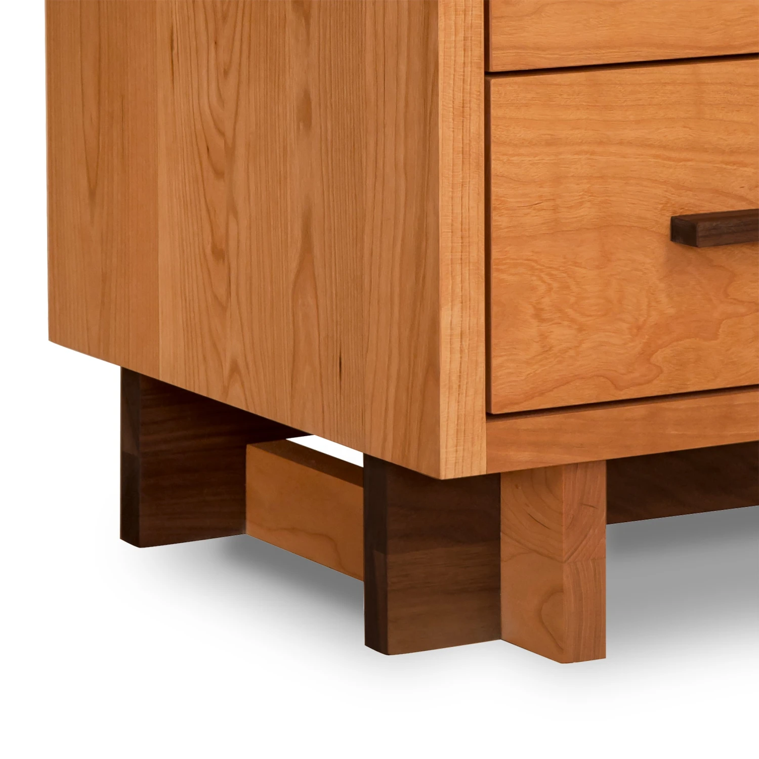 Modern American 3-Drawer Solid Wood Nightstand with Walnut Accents 7 Modern American 3-Drawer Solid Wood Nightstand with Walnut Accents - Image 5