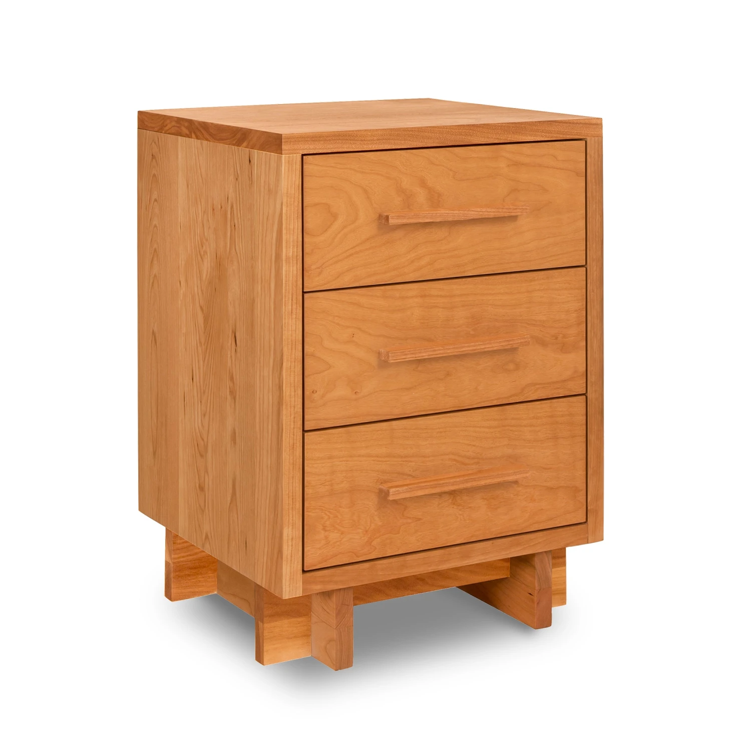 Modern American 3-Drawer Solid Wood Nightstand with Walnut Accents 10 Modern American 3-Drawer Solid Wood Nightstand with Walnut Accents - Image 8