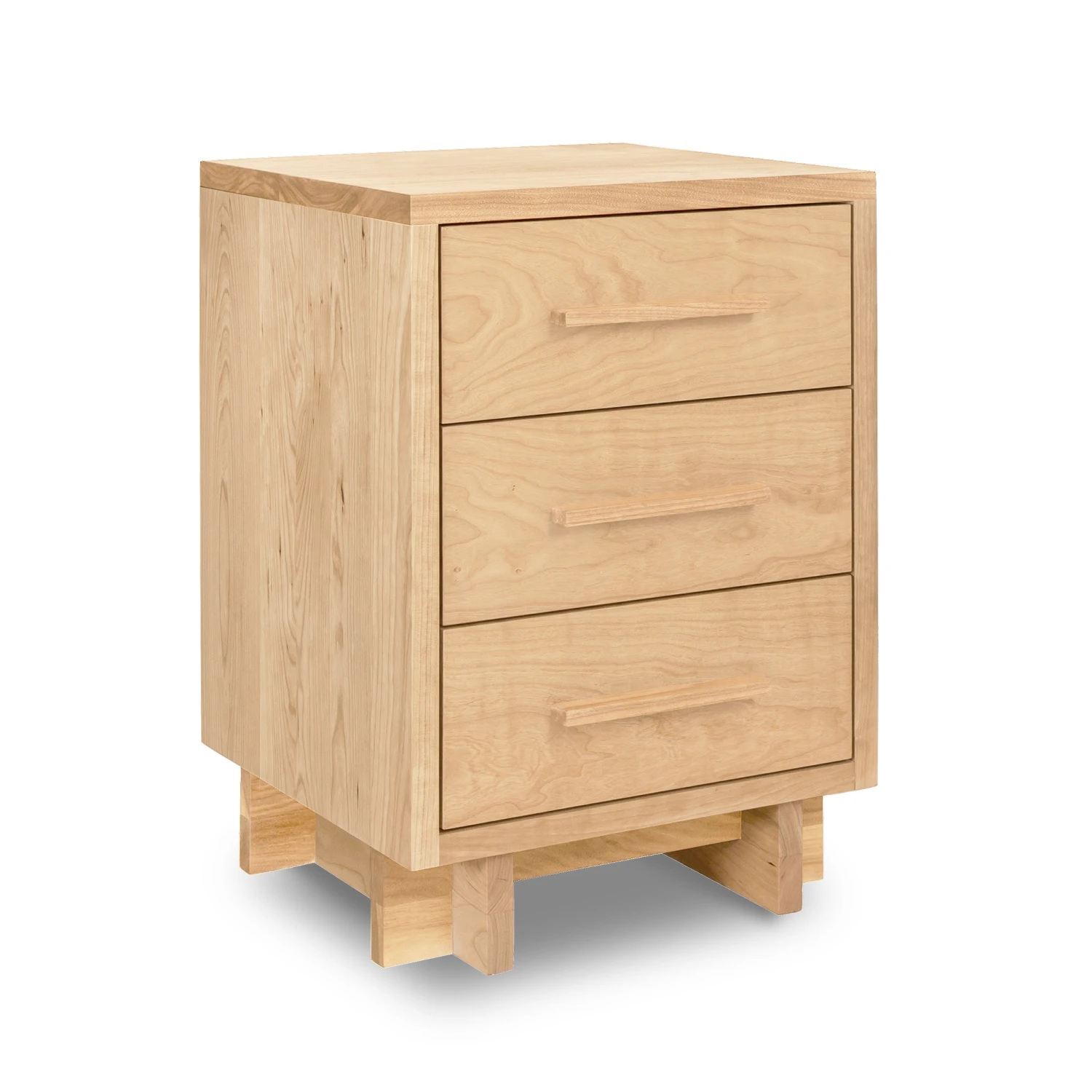 Modern American 3-Drawer Solid Wood Nightstand with Walnut Accents 12 Modern American 3-Drawer Solid Wood Nightstand with Walnut Accents - Image 10