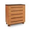 Solid Wood 5-Drawer Chest - Handmade Vermont Bedroom Storage -VERMONT WOODS Modern American 5 Drawer Chest