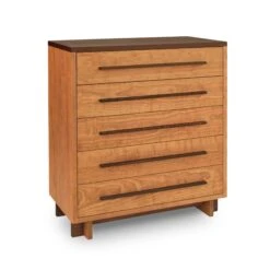 Solid Wood 5-Drawer Chest - Handmade Vermont Bedroom Storage