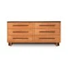 Modern American Handcrafted 6-Drawer Solid Wood Dresser -VERMONT WOODS Modern American 6 Drawer Dresser 1 Symmetrical