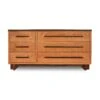 Modern American 6-Drawer Solid Wood Dresser with Walnut Accents -VERMONT WOODS Modern American 6 Drawer Dresser 2 Asymmetrical