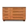 Modern American 8-Drawer Dresser #2 -VERMONT WOODS Modern American 8 Drawer Assymetrical Dresser