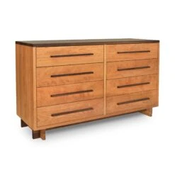 Modern American 8-Drawer Solid Wood Dresser