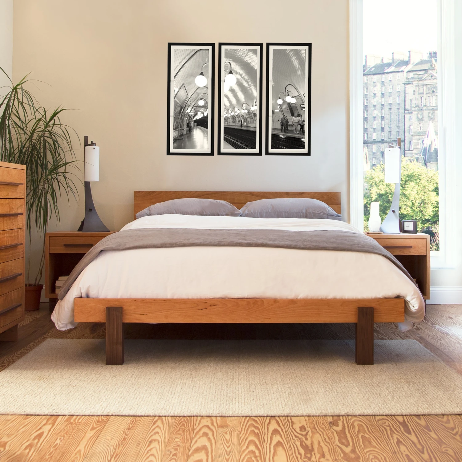 Modern American Solid Hardwood Platform Bed 13 Modern American Solid Hardwood Platform Bed - Image 12