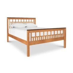 Solid Hardwood Modern American Trellis Bed Frame