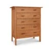 Solid Wood Modern Craftsman 5-Drawer Chest - Handcrafted in Vermont -VERMONT WOODS Modern Craftsman 5 Drawer 20Chest