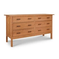 Modern Craftsman 6-Drawer Dresser -VERMONT WOODS Modern Craftsman 6 Drawer Dresser Natural Cherry