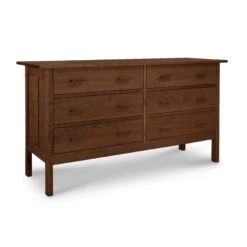 Modern Craftsman 6-Drawer Dresser -VERMONT WOODS Modern Craftsman 6 Drawer Dresser Natural Walnut