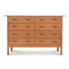 Modern Craftsman 8-Drawer Solid Wood Dresser -VERMONT WOODS Modern Craftsman 8 Drawer Dresser