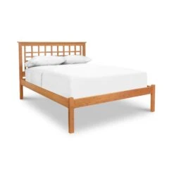Modern Craftsman Low Footboard Bed - Handcrafted Solid Wood -VERMONT WOODS Modern Craftsman Low Footboard Bed Queen Natural Cherry