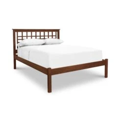 Modern Craftsman Low Footboard Bed - Handcrafted Solid Wood -VERMONT WOODS Modern Craftsman Low Footboard Bed Queen Natural Walnut