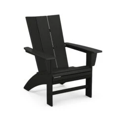 POLYWOOD Modern Curveback Adirondack Chair 23 POLYWOOD Modern Curveback Adirondack Chair -VERMONT WOODS Modern Curveback Adirondack Chair AD620BL Black