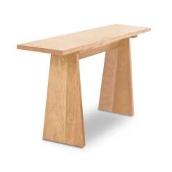 Modern Solid Wood Sofa Table - Handcrafted Vermont Console 8 Modern Solid Wood Sofa Table - Handcrafted Vermont Console -VERMONT WOODS Modern Designer Sofa Table 14x42 Natural Maple