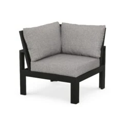POLYWOOD EDGE Modular Corner Chair -VERMONT WOODS Modular Corner Chair 4604 BL145980 Black Mist Grey