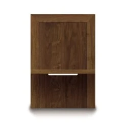 Moduluxe Attached Nightstand with Shelf - 35" Series Integrated Bedroom Storage -VERMONT WOODS Moduluxe Shelf Nightstand 35in Series 24in Wide Natural Walnut