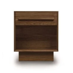 Moduluxe 1-Drawer Enclosed Shelf Nightstand - Solid Wood Modular Furniture