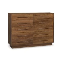 Copeland Moduluxe 10-Drawer Dresser - Solid Wood Bedroom Storage -VERMONT WOODS Moduluxe Walnut 10 Drawer Dresser Natural Walnut
