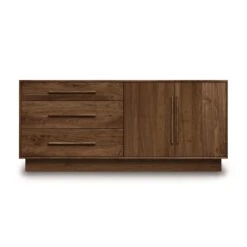 Moduluxe 3-Drawer, 2-Door Dresser - 29" Series Solid Hardwood 7 Moduluxe 3-Drawer, 2-Door Dresser - 29" Series Solid Hardwood -VERMONT WOODS Moduluxe Walnut 2 Door 3 Left Drawer Dresser